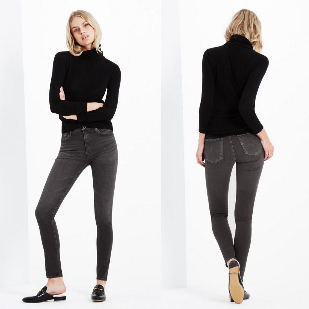 AG Adriano Goldschmied Women's High Rise Jeans in Slate Gray